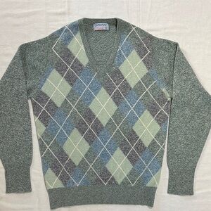 Vintage 70’s Cashmere argyle sweater